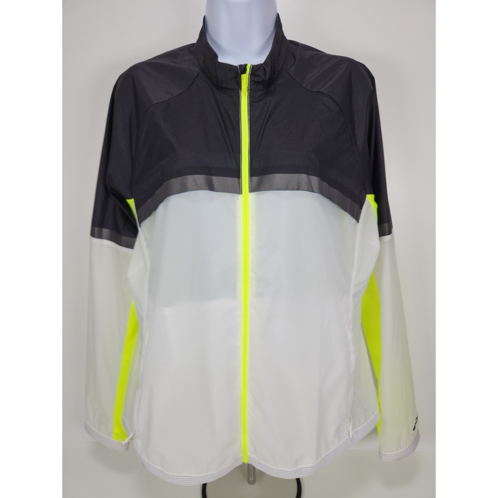 Brooks Womens XL Carbonite Jacket Running Athleisure‎ Black White Reflective
